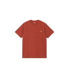 T-SHIRT MANICHE CORTE CARHARTT WIP S/S AMERICAN SCRIPT T-SHIRT OXIDE RED