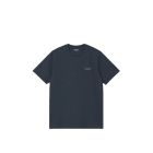 T-SHIRT MANICHE CORTE CARHARTT WIP S/S SCRIPT EMBROIDERY T-SHIRT DEEP NIGHT WHITE