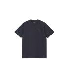 T-SHIRT MANICHE CORTE CARHARTT WIP S/S SCRIPT EMBROIDERY T-SHIRT DARK NAVY WHITE