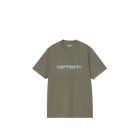 T-SHIRT MANICHE CORTE CARHARTT WIP S/S SCRIPT T-SHIRT LEAF TOURMALINE