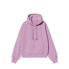 FELPA CAPPUCCIO CARHARTT WIP W' HOODED NELSON SWEAT GENTLE PURPLE GARMENT DYED