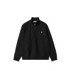 FELPA GIROCOLLO CARHARTT WIP HALF ZIP AMERICAN SCRIPT SWEAT BLACK