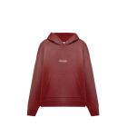 FELPA CAPPUCCIO AMISH SWEATER MICRO LOGO SPRAY USED EARTH RED