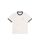 T-SHIRT MANICHE CORTE POLAR SKATE CO. RINGER TEE IVORY CHOCOLATE