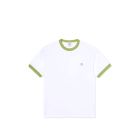 T-SHIRT MANICHE CORTE POLAR SKATE CO. RINGER TEE WHITE PERIDOT