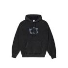 FELPA CAPPUCCIO POLAR SKATE CO. DAVE HOODIE | METAL LOGO SILVER BLACK