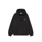 GIACCA CARHARTT WIP HOODED HEART II HARTT SWEAT JACKET BLACK