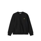 FELPA GIROCOLLO CARHARTT WIP AMERICAN SCRIPT SWEAT BLACK