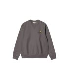 FELPA GIROCOLLO CARHARTT WIP AMERICAN SCRIPT SWEAT PORPHYRY