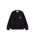 FELPA GIROCOLLO CARHARTT WIP DETROIT SWEAT BLACK STONE WASHED