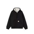 GIACCA CARHARTT WIP ACTIVE SWEAT JACKET BLACK STONE WASHED
