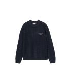 MAGLIONE CARHARTT WIP SIGNATURE SWEATER DEEP NIGHT GLASSY PINK