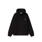 GIACCA CARHARTT WIP HOODED AMERICAN SCRIPT JACKET BLACK