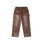 JEANS EVISU HEAVY WASHED AND DISTRESSED DAICOCK BROWN