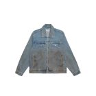 GIACCA OBEY BASE TRUCKER JACKET HEAVY VINTAGE LIGHT INDIGO