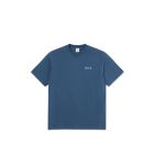 T-SHIRT MANICHE CORTE POLAR SKATE CO. CONTRAST TEE | STROKE LOGO GREY BLUE