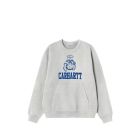 FELPA GIROCOLLO CARHARTT WIP POND CORPS SWEAT ASH HEATHER