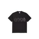T-SHIRT MANICHE CORTE POLAR SKATE CO. CONTRAST TEE | 8 HEADS BLACK WHITE