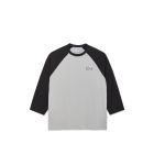 T-SHIRT MANICHE CORTE POLAR SKATE CO. 3/4 SLEEVE TEE BLACK SILVER