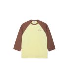 T-SHIRT MANICHE CORTE POLAR SKATE CO. 3/4 SLEEVE TEE CINNAMON LIGHT YELLOW