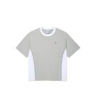 T-SHIRT MANICHE CORTE POLAR SKATE CO. SURF PANEL TEE SILVER WHITE