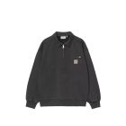FELPA GIROCOLLO CARHARTT WIP HALF ZIP DETROIT SWEAT BLACK STONE WASHED