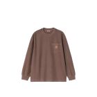 T-SHIRT MANICHE LUNGHE CARHARTT WIP L/S LOOSE POCKET T-SHIRT TOBACCO GARMENT DYED