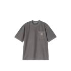 T-SHIRT MANICHE CORTE CARHARTT WIP S/S LOOSE POCKET T-SHIRT BLACK GARMENT DYED