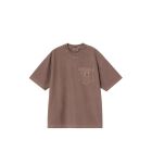 T-SHIRT MANICHE CORTE CARHARTT WIP S/S LOOSE POCKET T-SHIRT TOBACCO GARMENT DYED