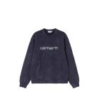 FELPA GIROCOLLO CARHARTT WIP PAINTER SWEAT DARK NAVY DESTROY SPLATTER