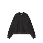 FELPA GIROCOLLO CARHARTT WIP W' LAMBERT SWEAT BLACK MOON WASH