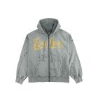FELPA CAPPUCCIO EVISU GENES LOGO ZIP-UP HOODIE DARK GREY