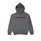 FELPA CAPPUCCIO INDEPENDENT YOUTH BAR CROSS HOOD DARK HEATHER 